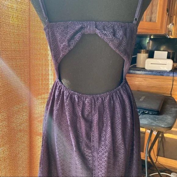 🌊 No Boundaries, Size Large (11-13), Color Navy Blue, Lace Like Dress - Picture 12 of 14